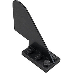 Arka Kanat 2x4x6 Dümen yuvarlak uçlu Kuyruk - Siyah