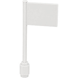 Direkli bayrak düz Levha 73mm 1x1 - Beyaz