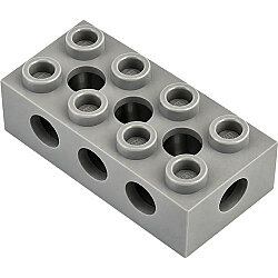 Çok Delikli Teknik Blok Parçası 2x4 Hollow Noppe 1970-1977 - Eski-Gri
