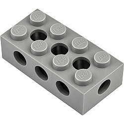 Çok Delikli Teknik Blok Parçası 2x4 Solid Noppe 1970 - Eski-Gri