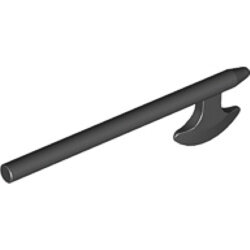 Mini Şövalye savaş Baltası Halberd Silah 6M - Siyah