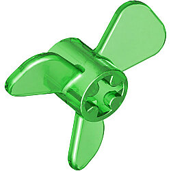 Uçak-Gemi Pervanesi 3 Kanat Fan Rotor - Şeffaf-Yeşil