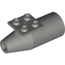 Uçak Jet Motoru Büyük 2x2 Plakalı Türbin 40mm - Eski-Gri - 1