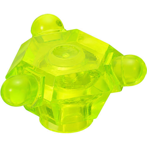 Üçgen Kristal Kaya Parçası 17mm - Şeffaf-Neon-Yeşil - 1