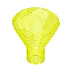 Faset Kristal Elmas 9mm Mücevher - Şeffaf-Neon-Yeşil