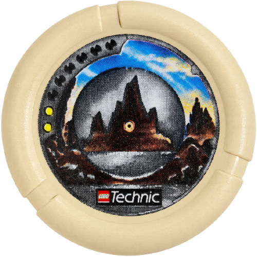 Bionicle Fırlatma Diski 40mm Baskı-Kaya Granit - Bej - 1