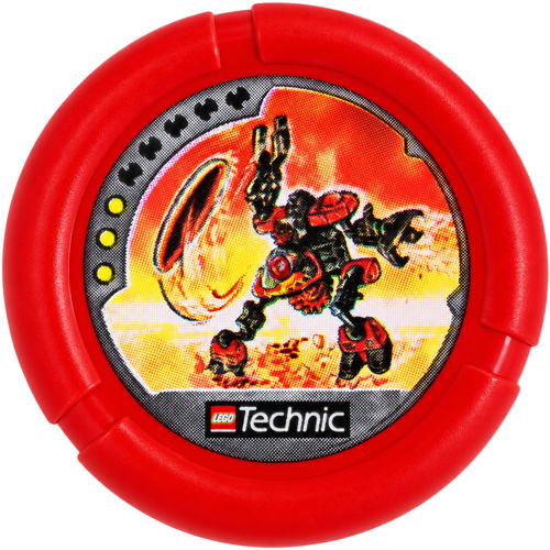 Bionicle Fırlatma Diski 40mm Baskı-Meşale - Kırmızı - 1