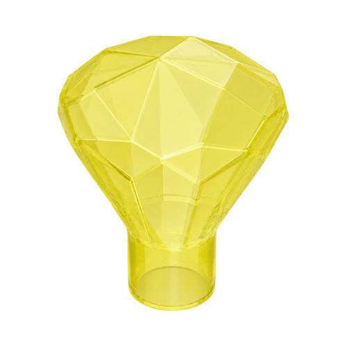 Faset Kristal Elmas 9mm Mücevher - Şeffaf-Sarı - 1