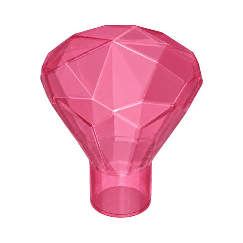 Faset Kristal Elmas 9mm Mücevher - Şeffaf-Menekşe - 1
