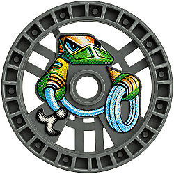 Teknik Disk Jant 37mm RoboRider Baskı-Halat Kanca - Eski-Koyu-Gri
