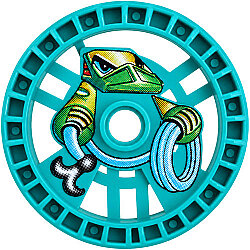 Teknik Disk Jant 37mm RoboRider Baskı-Halat Kanca - Koyu-Turkuaz