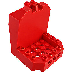Menteşeli Kokpit 6x6x5 alt kısım - Kırmızı
