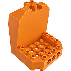 Menteşeli Kokpit 6x6x5 alt kısım - Turuncu