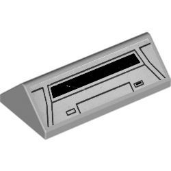 Çift Eğimli Çatı Parçası 2x4 orj-Etiket 8129 AT-AT Kokpit - Yeni-Gri