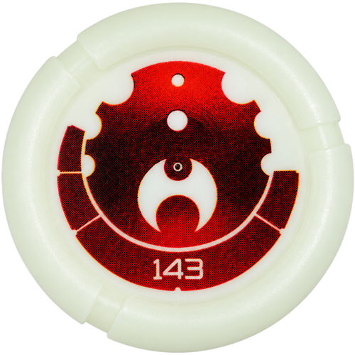 Bionicle Fırlatma Diski 40mm Baskı-Kanoka 143 Ta-Metru - Fosfor-Saydam-Beyaz - 1