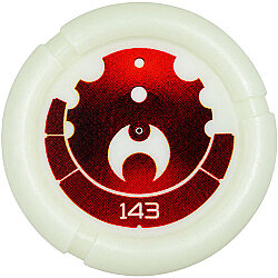 Bionicle Fırlatma Diski 40mm Baskı-Kanoka 143 Ta-Metru - Fosfor-Saydam-Beyaz
