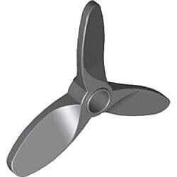 Üç Kanat Pervane 35mm Rotor - Yeni-Koyu-Gri