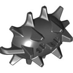 Bionicle Dikenli Yarım Küre Parçası 37mm - Siyah - 1
