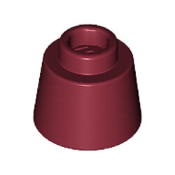 Mini Fes Şapka 1x1 Koni - Koyu-Kırmızı