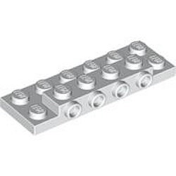 Modifiye Plaka 2x6 2x6 Yatay 4 Yan Noppeli - Beyaz - 1