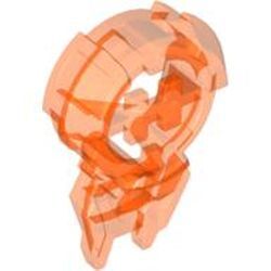 Hero Factory Göğüs Rozeti 31mm H-LOGO - Şeffaf-Neon-Turuncu