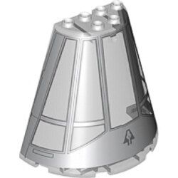 Yarım Konik Parça 8x4x6 Baskı-SW-Falcon No 1 - Şeffaf-Beyaz