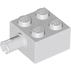 Pimli Teknik Yapı Taşı deliksiz 2x2 - Beyaz - 1