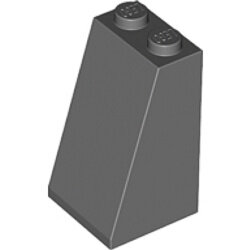 Eğimli Çatı Parçası 2x2x3 Solid Stud 75° - Yeni-Koyu-Gri