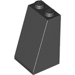 Eğimli Çatı Parçası 2x2x3 Solid Stud 75° - Siyah
