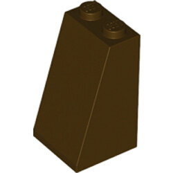 Eğimli Çatı Parçası 2x2x3 Solid Stud 75° - Koyu-Kahve