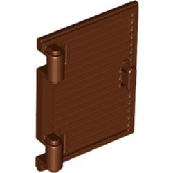 Panjur 1x2x3 Çerçeveye Uyumlu Pencere kapısı - Kırmızı-Kahve