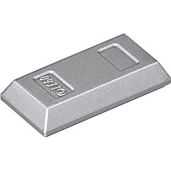 Mini Külçe 1x2 - Metalik-Parlak-Gümüş