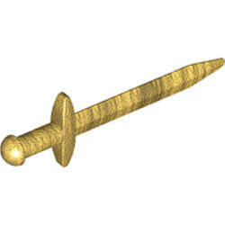 Mini uzun Kılıç ince çapraz Korumalı - Silah 38mm - Perl-Altın