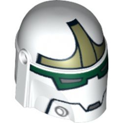 Mini SW-Kask 15mm Baskı:No 4 Boba Fett Mandalorian - Beyaz