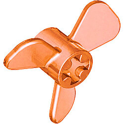 Uçak-Gemi Pervanesi 3 Kanat Fan Rotor - Şeffaf-Neon-Turuncu