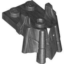 Özel Plaka 2x2 Minifigür Kafa Tutucu Sakal 26mm - Titan-Rengi