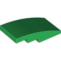 Kavisli Eğim Parçası 2x4 - Yeşil