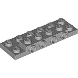Modifiye Plaka 2x6 2x6 Yatay 4 Yan Noppeli - Yeni-Gri - 1