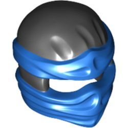 Mini Ninjago Mavi Bereli Maske 16mm Baskı-No 1 16mm - Siyah