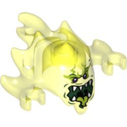 Mini Şapka Skreemer Hayalet Maskesi 30mm Açık Ağızlı - Şeffaf-Neon-Yeşil