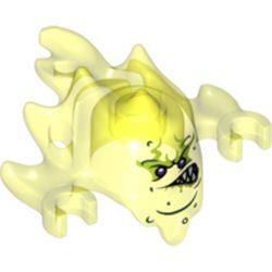 Mini Şapka Skreemer Hayalet Maskesi 30mm Eğri Ağızlı - Şeffaf-Neon-Yeşil