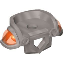 Mini Boyunluk Göğüs Zırhı 28mm Neon-Turuncu - Gümüş-Gri
