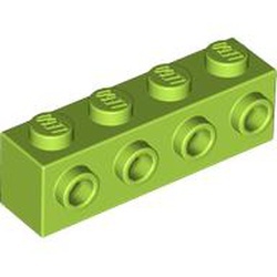 Modifiye Yapı Taşı 1x4 Dönüştürücü +4 Yan Çıkıntı - Misket-Limonu