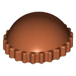 Mini Örgü Şapka 14mm Takke - Koyu-Turuncu