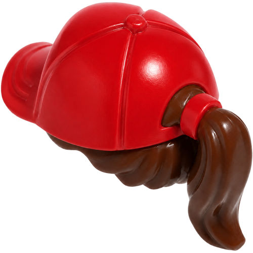 Mini Saç Peruk 24mm Saç Şapka Kırmızı-Kahve - Kırmızı - 1