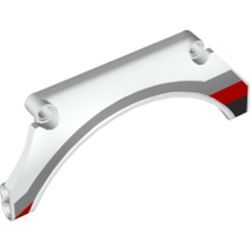 Teknik Otomobil Çamurluğu 13x2x5 Kavisli Panel Baskı-No 2 ön SAĞ - Beyaz