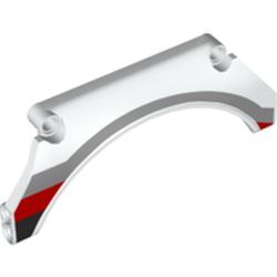 Teknik Otomobil Çamurluğu 13x2x5 Kavisli Panel Baskı-No 3 ön SOL - Beyaz