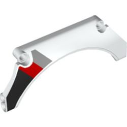 Teknik Otomobil Çamurluğu 13x2x5 Kavisli Panel Baskı-No 5 arka SAĞ - Beyaz