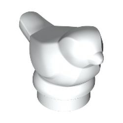 Mini Hayvan Küçük Kuş 15mm 1x1 Yuvarlak Ayak - Beyaz