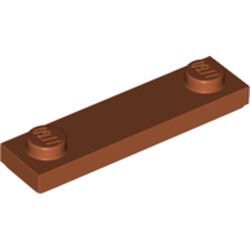 Modifiye Plaka 1x4 çift Noppe - Koyu-Turuncu